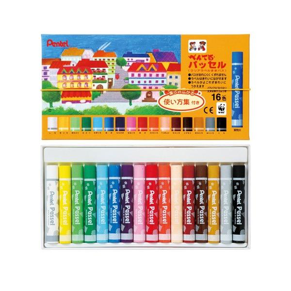 ぺんてる（Pentel） パッセル クリアラベルまきパス 16色 オイル