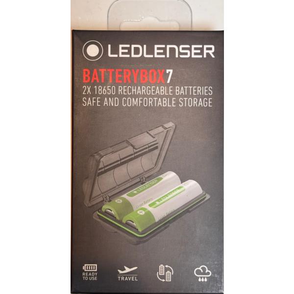 LEDLENSER 18650 バッテリー 2個 収納ケース付 3400mAh H8R MH10レッド