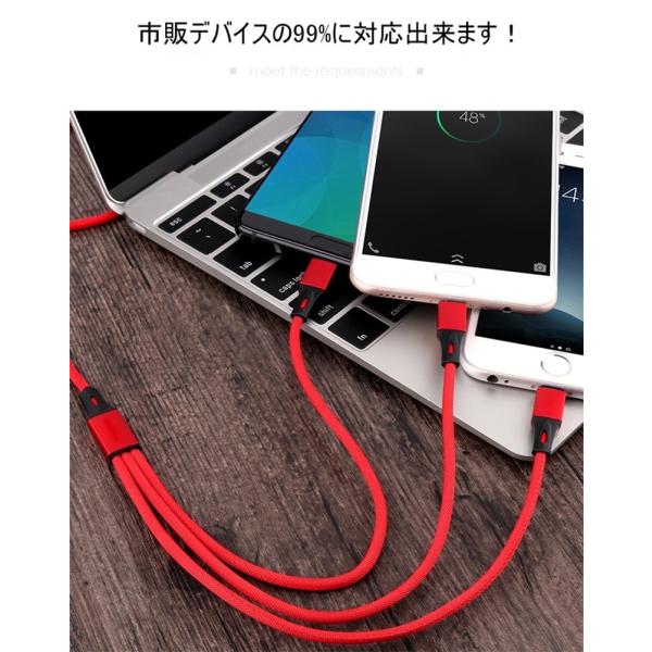 iPhone15P[u USB Type-C 3in1 iPhoneP[u Androidp micro USB Type-C }[dP[u USBP[u ϋviC oCobe[ [d i摜4