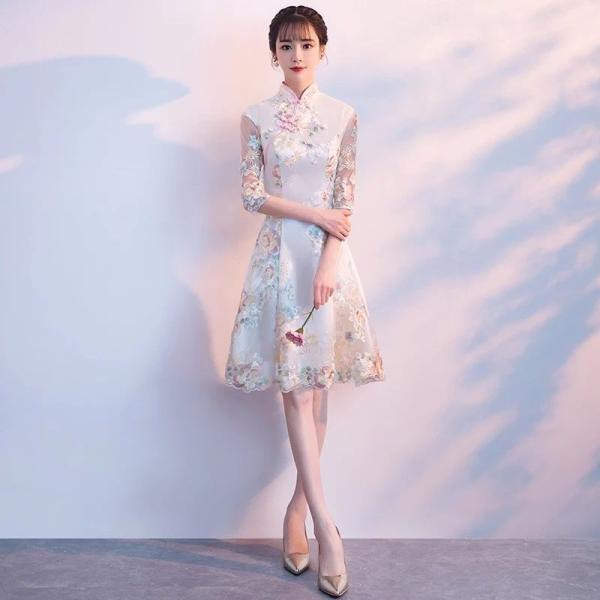 チャイナドレス コスプレ衣装 ロング 結婚式 大きいサイズ ワンピース チャイナドレス風 ワンピース チャイナ服 チャイナワンピース ハロウィン 花柄 1665 1665 メイシンファッションヤフー店 通販 Yahoo ショッピング