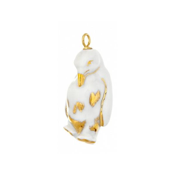マイセン ペンダント 約4.3×2.1cm 「ゴールド」 ペンギン(フルレリーフ 