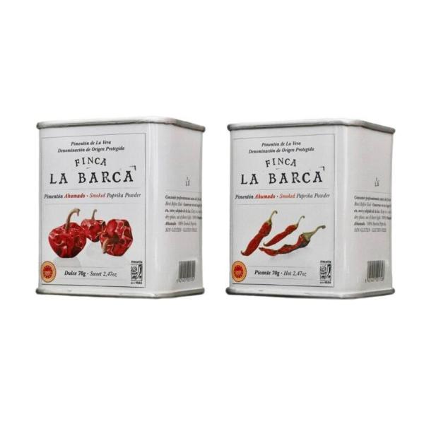 スモークパプリカパウダー SWEET/HOT 2種セット【FINCA LA BARCA  フィンカラバルカ】 燻製 パプリカ パウダー  スペイン チリパウダー ギフト 送料無料