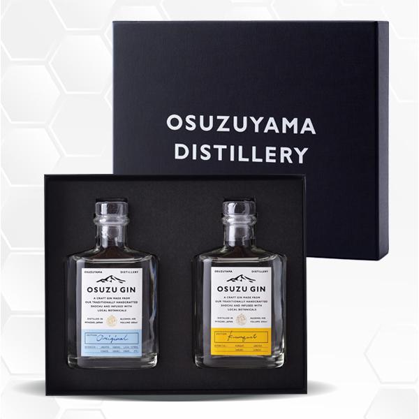 OSUZU GIN 200ml と OSUZU GIN Kumquat（金柑）200ml が1本ずつ入ったギフトボックスです。●銘柄：尾鈴山 OSUZU GIN GIFT BOX（EDITION Original &amp; Kumquat...