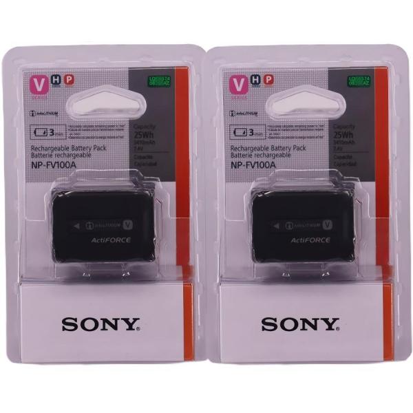 【当店1年保証】SONY ソニー NP-FV100A 純正リチャージブルバッテリー 新品未開封 2個セット