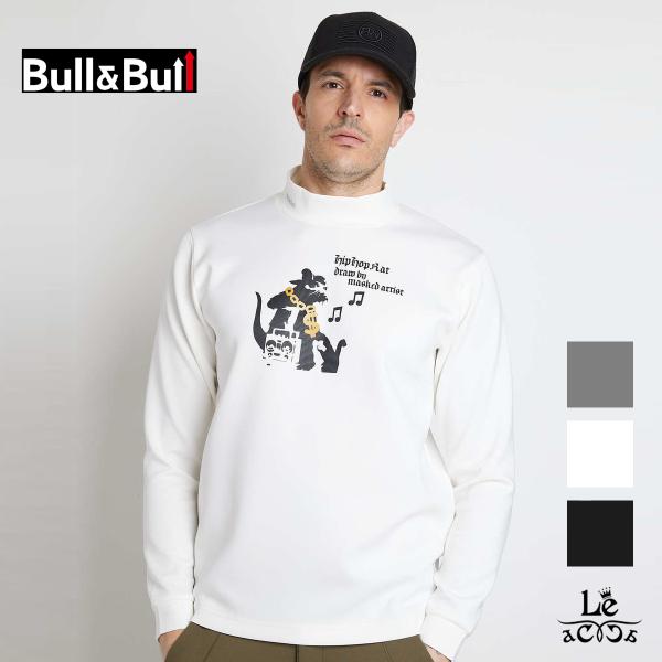 【70％OFF】Bull&Bull ブルアンドブル Brandalised コラボ ラット モックネック ダンボールニット メンズ ストレッチ ゴルフ ウエア 秋冬 正規品