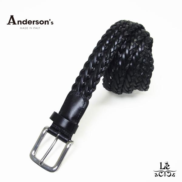 Anderson's（アンダーソンズ） レザー メッシュベルト 本革 メッシュ