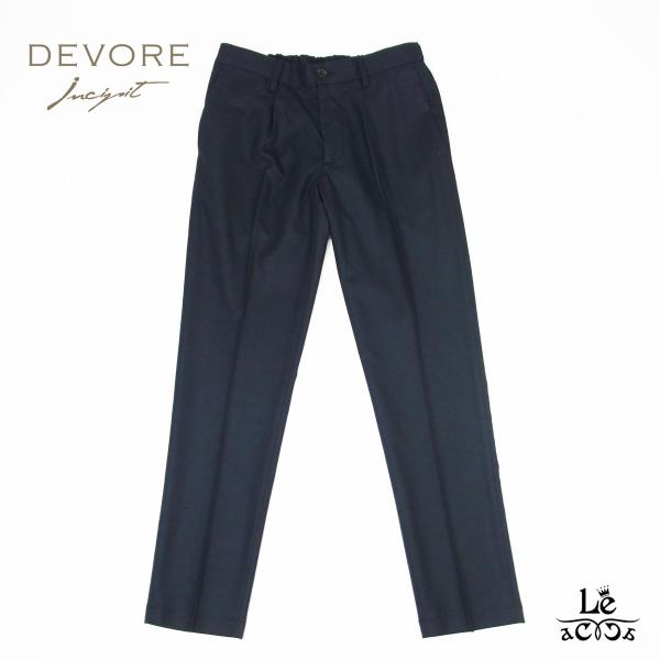 【50】DEVORE Incipit デヴォレ インチピット サマーウール ストレッチ テーパード パンツ DVR15C W2007 ブラック  イタリア ブランド 国内正規品