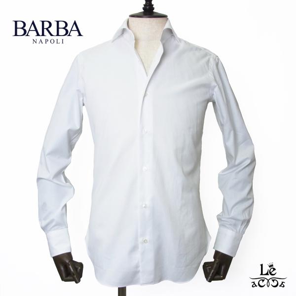 BARBA（バルバ） コットン ピンオックス シャツ 長袖 セミワイドカラー