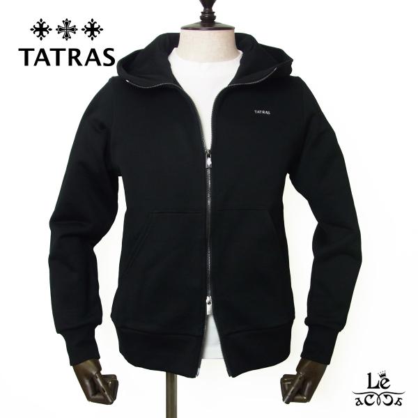 TATRAS タトラス メンズ パーカー ジップアップ パーカー FELDA フェルダ MCKA0046063588 フーディ ブラック 黒 ジャージー ブランド 国内正規品  送料無料