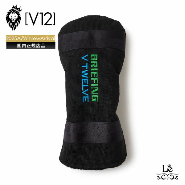 V12 BRIEFING ヴィ・トゥエルブ ブリーフィング コラボ 10周年 限定 ゴルフ ヘッドカバー ドライバー DR ブラック ブランド 国内正規品 【送料無料】