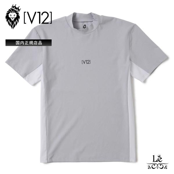 V12（ヴィ・トゥエルヴ） ゴルフ モックネック シャツ 半袖 カットソー