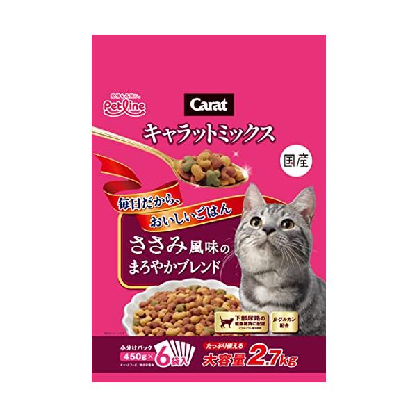 ペットライン キャラットミックス ささみ風味のまろやかブレンド 2.7kg