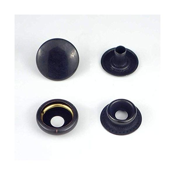 ジャンパーホック 大 7050 15mm (ダールブラック(炭黒), 10セット)