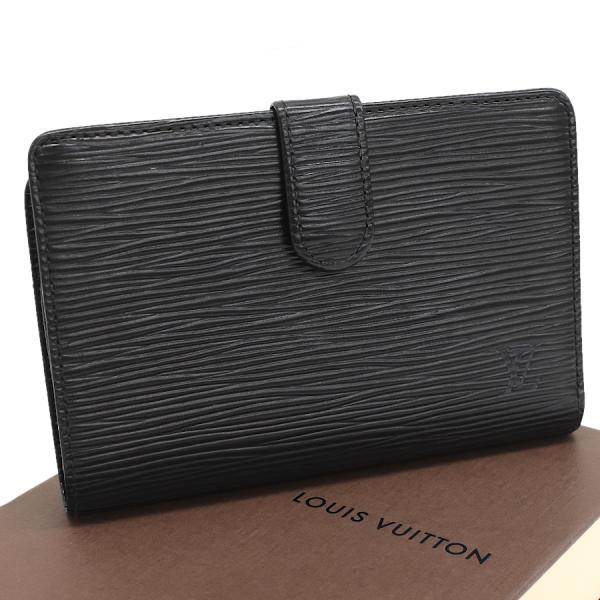 ルイヴィトン エピ ポルトモネビエ ヴィエノワ 黒 二つ折り財布 M63242 LOUIS VUITTON エピ 二つ折り財布 ポルトモネ ヴィエノワ ノワール