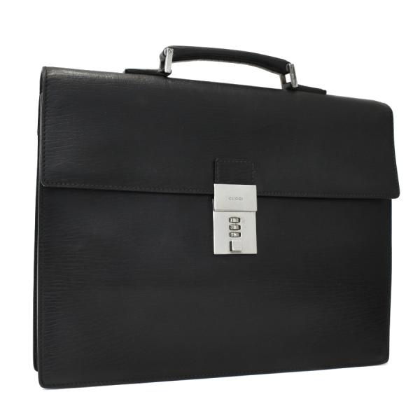 GUCCI ブラックレザービジネスバッグ GUCCI（グッチ） ビジネスバッグ ブリーフケース 34044 レザー