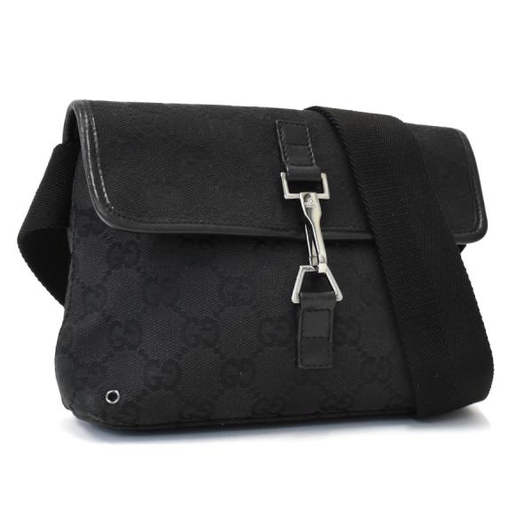 GUCCI（グッチ） ウエストバッグ 92543 GGキャンバス ブラック