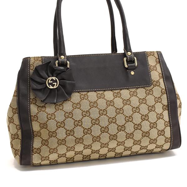 GUCCI（グッチ） トートバッグ 190247 GGキャンバス ベージュ ゴールド