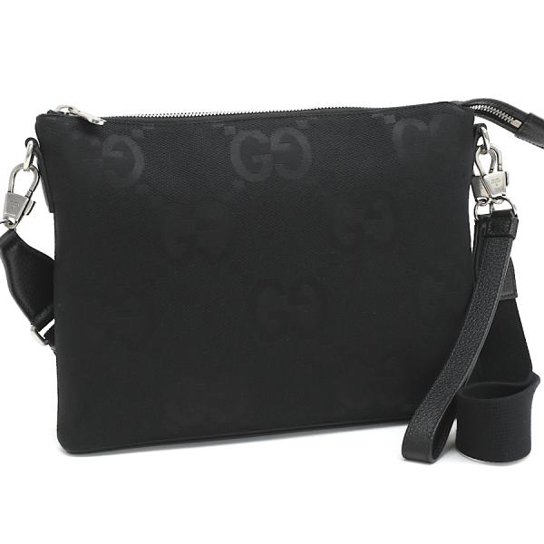 極美品 グッチ ショルダーバッグ メッセンジャー ジャンボGG ミディアム 黒色 グッチ ジャンボGG ミディアムメッセンジャー ショルダーバッグ