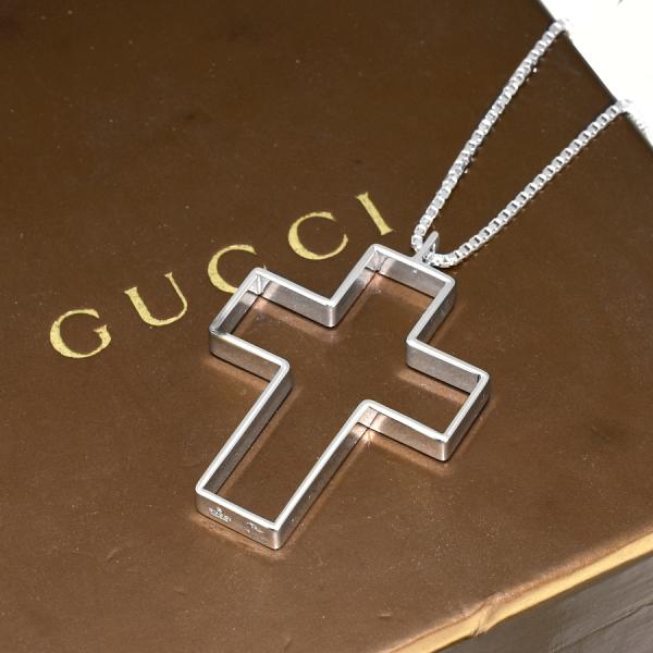 GUCCI（グッチ） 新品同様 オープン クロス ペンダント ロング