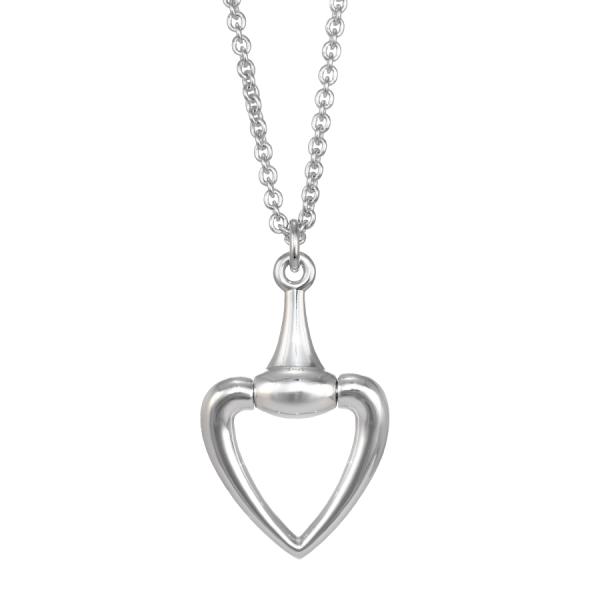 GUCCI 新品同様 グッチ ホースビット ハート ペンダント