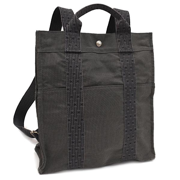 エルメス　アリーヌ　リュック　補修済み　ショルダー　2ウェイ　キャンバス　レザー HERMES エルメス アリーヌAD MM グレーキャンバス バックパック エール