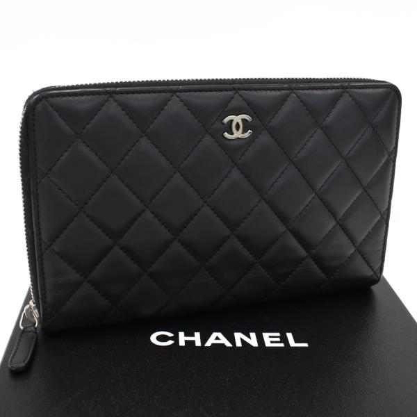 マトラッセ シャネル オーガナイザー 長財布 A48982 ラムスキン レザー