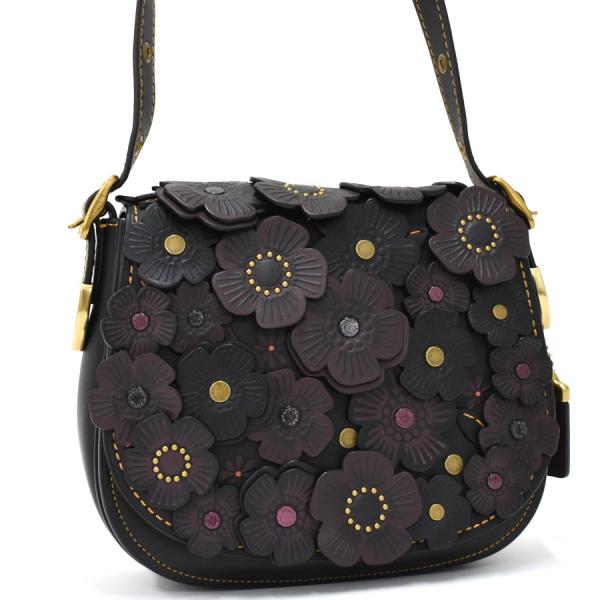 COACH コーチ ショルダーバッグ ティーローズ アップリケ サドルバッグ 