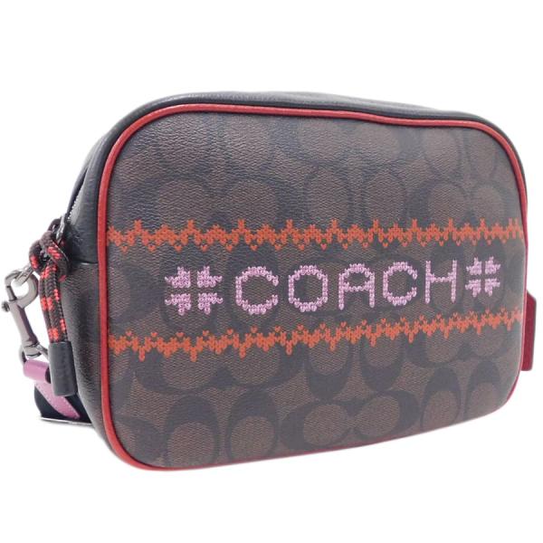 ☆美品☆送料無料☆COACHコーチシグネチャーPVCショルダーバッグ☆ 極美品 COACH コーチ ショルダーバッグ シグネチャー PVC レザー