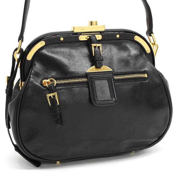PRADA（プラダ） がま口 ワンショルダーバッグ BR2076 ナッパレザー
