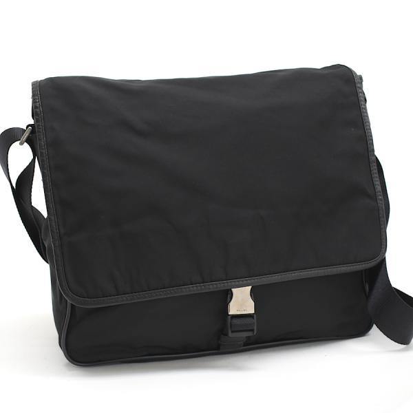 PRADA プラダ ショルダーバッグ ナイロン ブラック VA0218 PRADA（プラダ） ショルダーバッグ V158 ナイロン ブラック シルバー