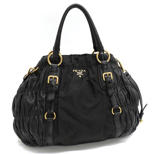 PRADA（プラダ） ギャザー 2way ハンドバッグ BN1793 TESSUTO NAPPA