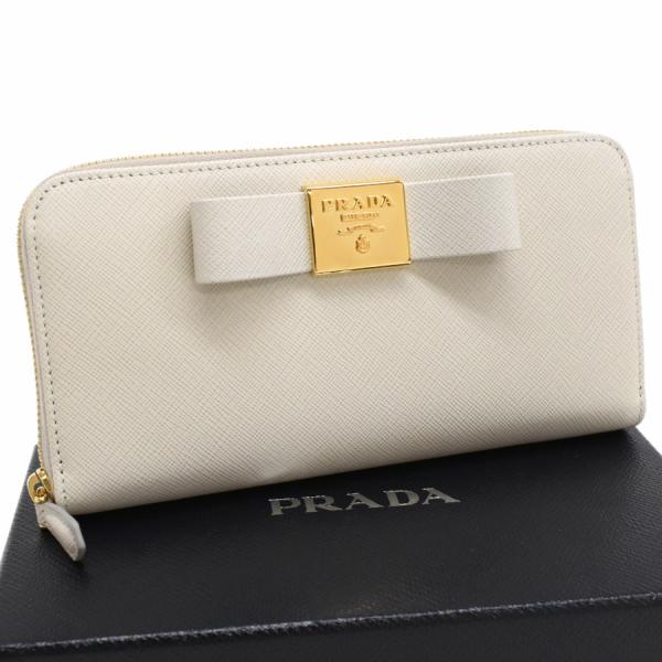 PRADA プラダ リボン ジップアラウンド 長財布 1ML506