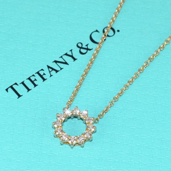 み*き様 Tiffany & Co. 付属品ありダイヤモンド ネックレス　K18 TIFFANY&Co.（ティファニー） 新品同様 オープン サークル ペンダント
