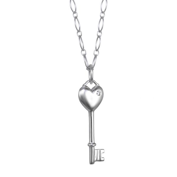 Tiffany Keys 新品同様 ティファニー ハート キー ペンダント