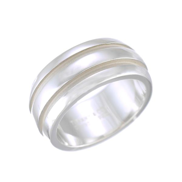 ティファニー　グルーブドダブルラインリング　14号　シルバー925 TIFFANY&Co.（ティファニー） 新品同様 グルーブド リング 14号 指輪