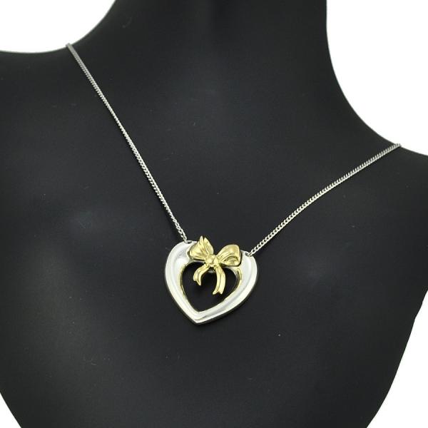１着でも送料無料 ティファニー オープンハート リボン ペンダント シルバー925 Tiffanyamp Co ジュエリー レディース K18イエローゴールド