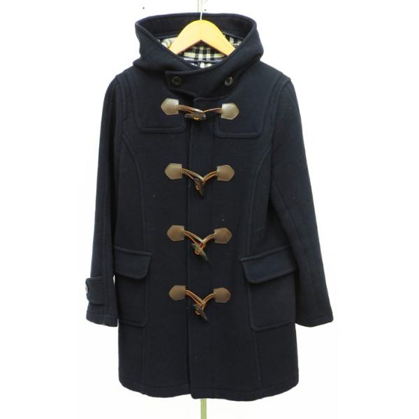 バーバリーロンドン ダッフルコート レディース ウール London ネイビー Burberry 激安卸販売新品