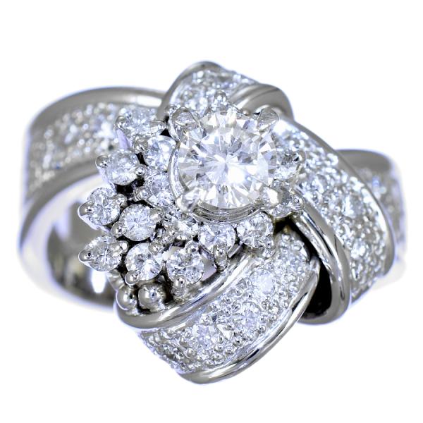 1点限定 リング 指輪 プラチナ900 ダイヤモンド 0.317ct 0.75ct 12号  