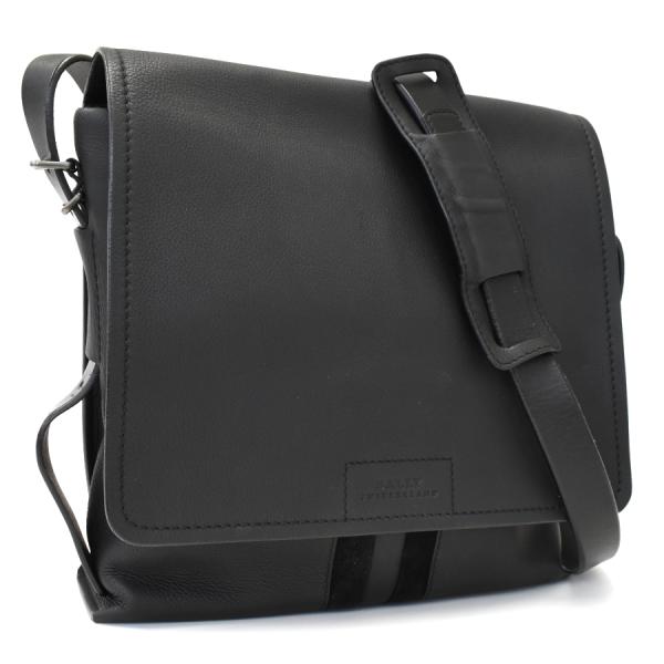 Bally（バリー） ショルダーバッグ レザー ブラック シルバー金具 斜め