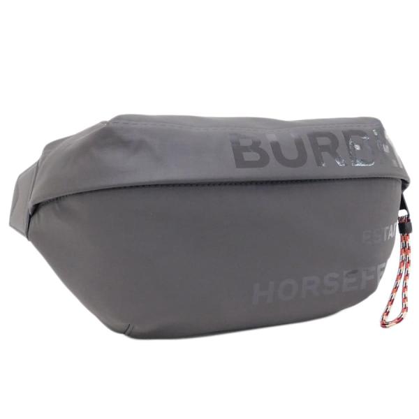 BURBERRY 新品同様 バーバリー ボディバッグ 8043705 ナイロン グレー