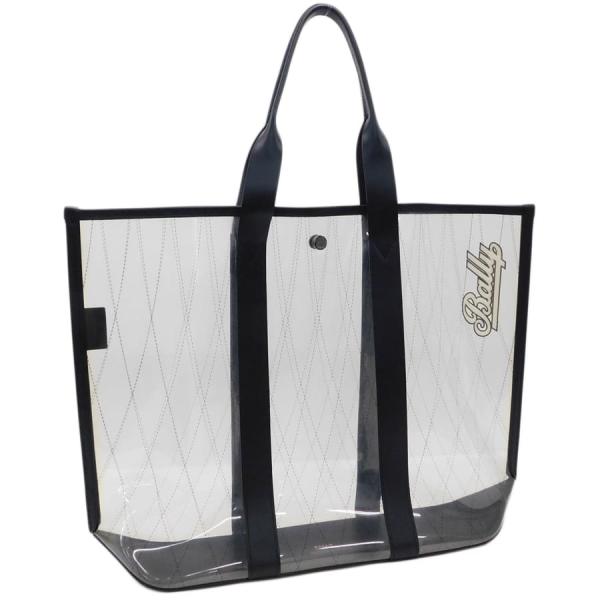 Bally（バリー） トートバッグ ビニール×レザー クリア×ブラック系
