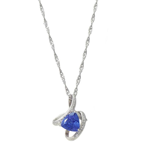 ペンダント Pt900 850 タンザナイト2.57ct ダイヤモンド0.14ct 8.1g