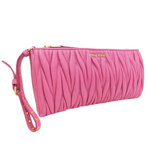 miu miu（ミュウミュウ） 新品同様 クラッチバッグ 5N1455 ピンク系