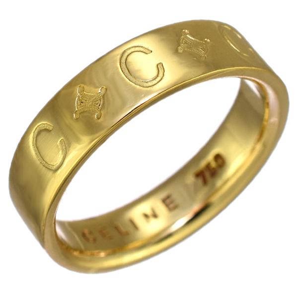 CELINE（セリーヌ） 新品同様 マカダム リング 指輪 K18イエロー