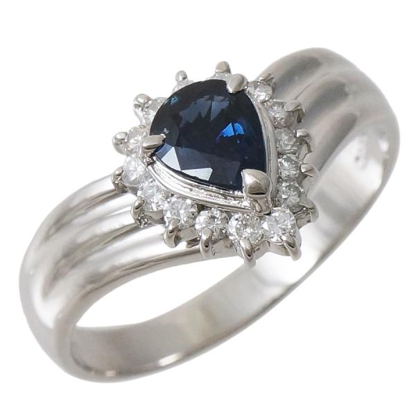 Pt プラチナサファイア ダイヤリング ジュエリーマキ lemeilleur_lei7258