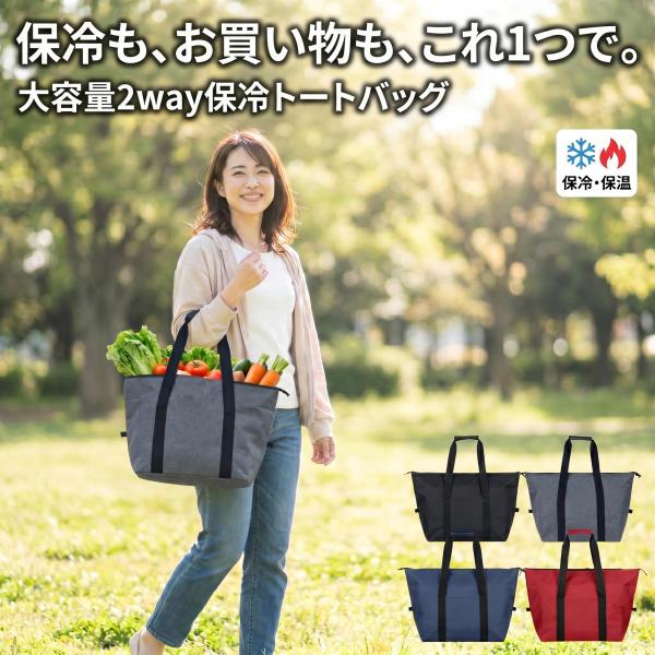保冷バッグ 大容量 折りたたみ クーラーバッグ エコバッグ 買い物 レジカゴ 保冷 保温 ファスナー 大 おしゃれ 自立 マチ広 軽量 大きめ シンプル 防水