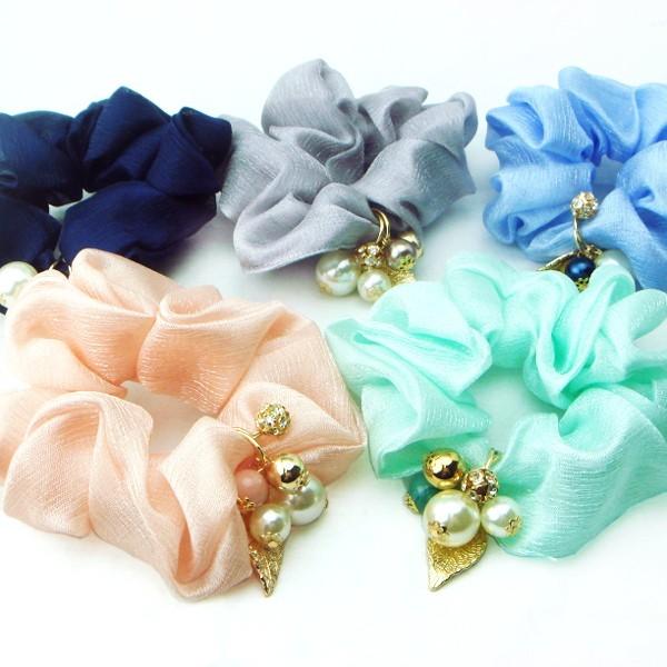 シュシュ パール ストーン リーフ付き光沢シュシュ まとめ髪 髪飾り 葉っぱ パール ラインストーン ビジュー ピンク 緑 グリーン 119 47 H メロウストア 通販 Yahoo ショッピング