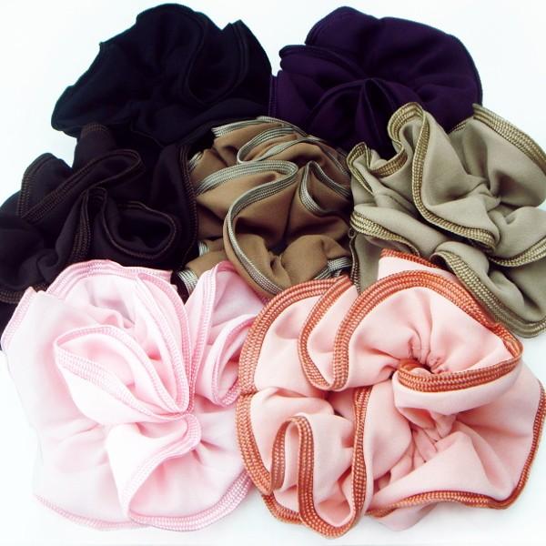 シュシュ パイピング付きシンプルカラーシュシュ ピンク ベージュ ブラウン 茶色 パープル 紫 ブラック 黒 28 D メロウストア 通販 Yahoo ショッピング