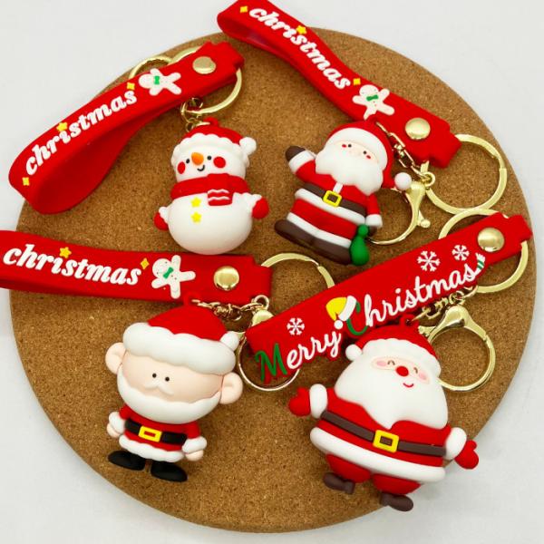 キーホルダー サンタクロース 雪だるま ストラップ アクセサリー