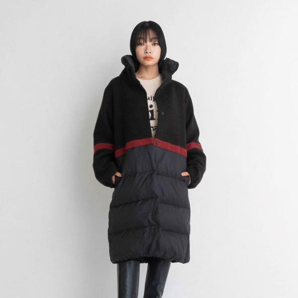 BLANC basque/ブラン バスクの ソフトメルトン×タフタ ダウンコート